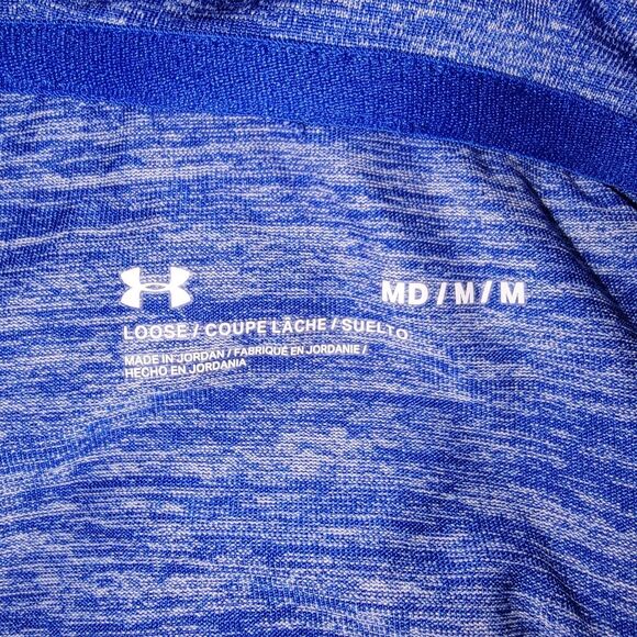 Under Armour Ua Velocity Woodmark Hoodie Pullover Medium Royal Blue - Picture 6 of 7